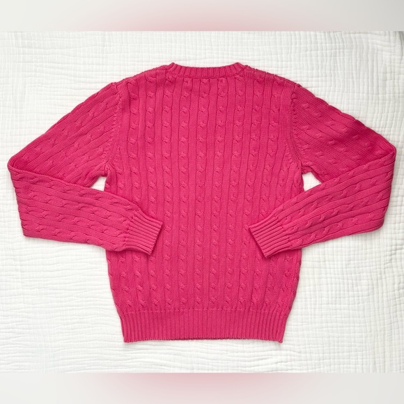 *NWT* Tommy Hilfiger pink cable knit 100% cotton sweater -Size Medium - Picture 2 of 11
